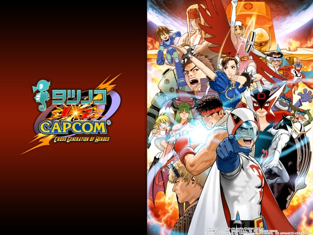 Tatsunoko vs Capcom characters wallpaper and logo