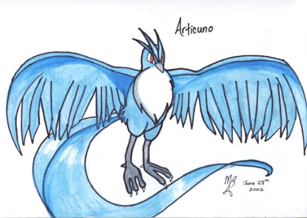 Articuno Legendary Pokemon Artwork by Michelle B2 thanks to Elfwood