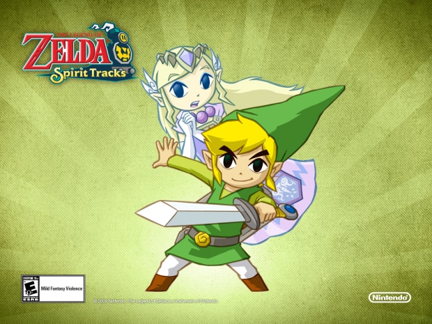 Zelda Spirit Tracks Link and Zelda walkthrough artwork