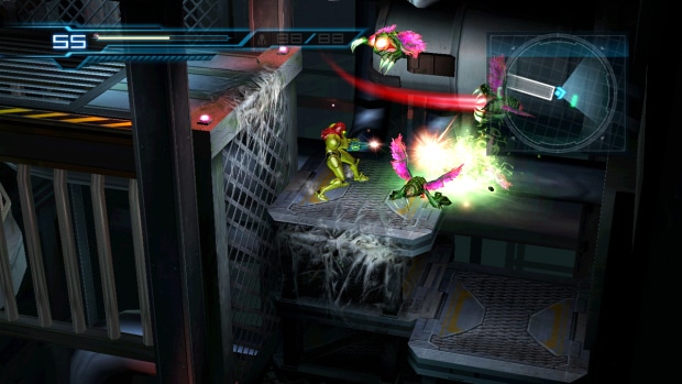 metroid other m screenshot. side-scrolling action!