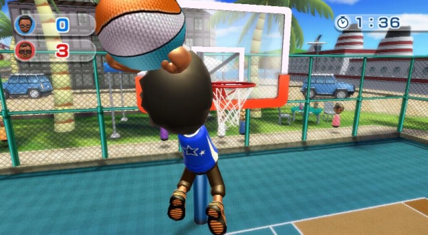 Wii Sports Resort walkthrough basketball screenshot