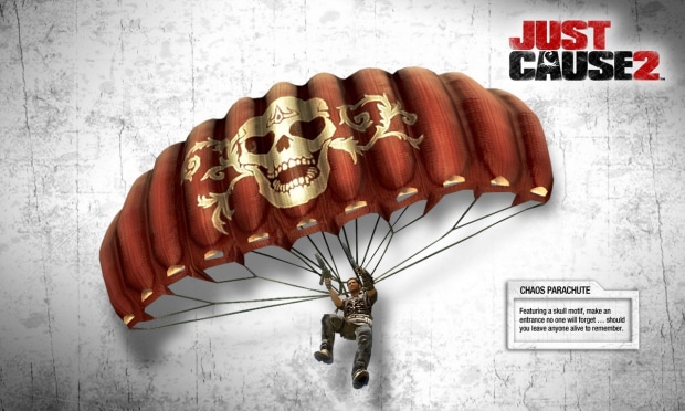 Just Cause 2 pre-order exclusive Chaos Parachute artwork
