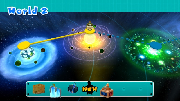 Super Mario Galaxy 2 world map screenshot