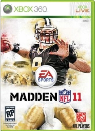 Madden NFL 11 box artwork. Coverstar Drew Brees