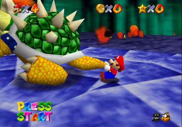 Super Mario 64 walkthrough. Bowser Battle screenshot