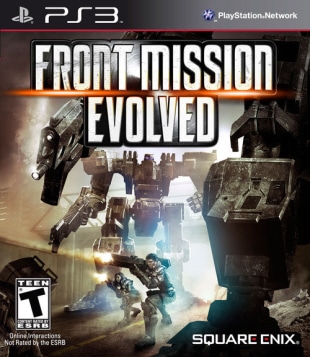 Front Mission Evolved box artwork. Release date is September 14, 2010