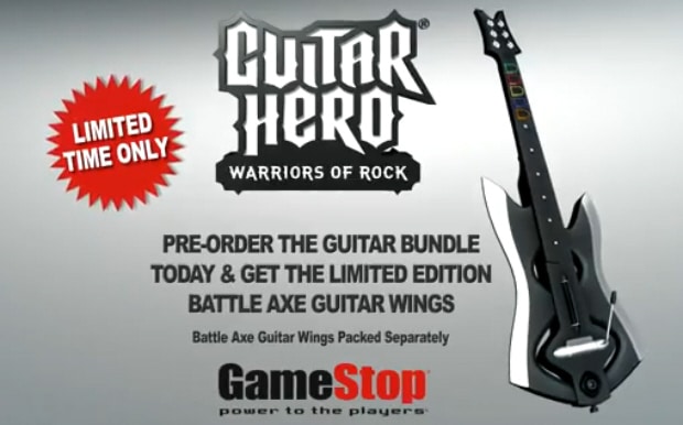 Guitar Hero: Warriors of Rock GameStop Axe Wings Pre-Order Picture