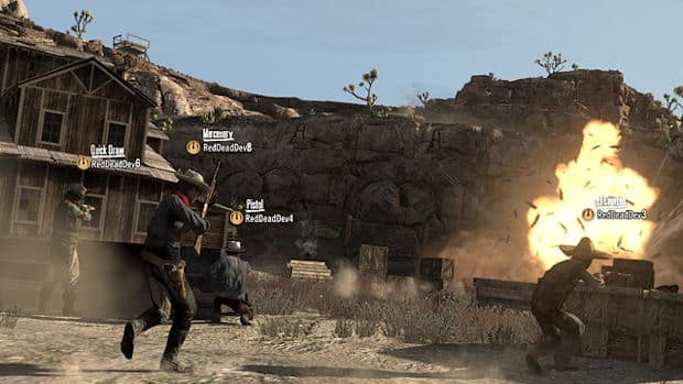 Red Dead Redemption's Walton Lowe gang showdown in Walton’s Gold screenshot