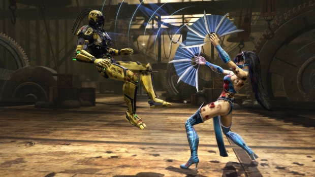Mortal Kombat 2011 Xbox 360/PS3 Kitana Cyrax fight screenshot