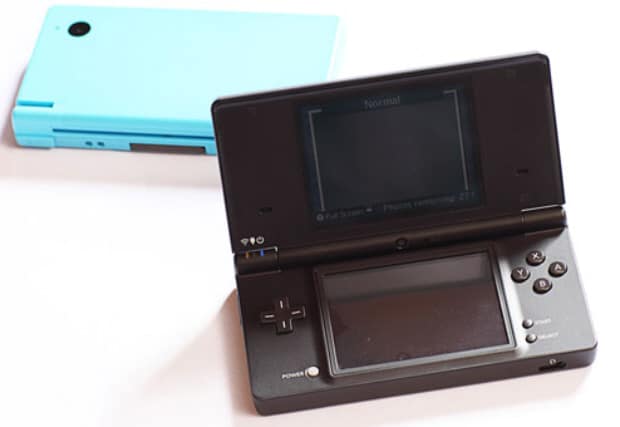 Nintendo DSi in blue and black colors