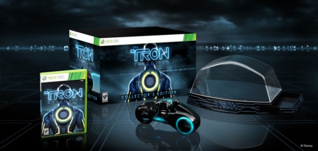 Tron: Evolution Collector's Edition with light cycle toy figure (Xbox 360, PS3)