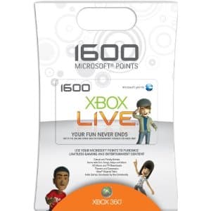 Get an Xbox 360 Live 1600 Points Card