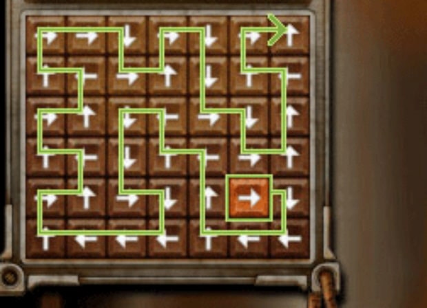 Professor Layton and the Unwound Future puzzle 121 Arrow Flow solution screenshot