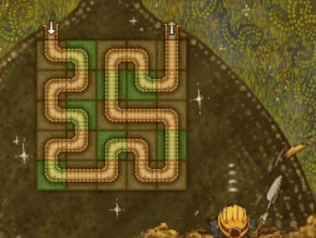 Professor Layton and the Unwound Future puzzle 61 Tunnel Out solution screenshot