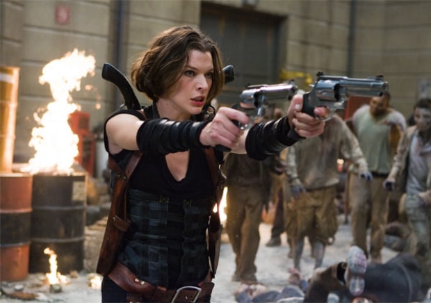 Resident Evil Afterlife 3D movie scene screenshot. Tops box office on opening debut