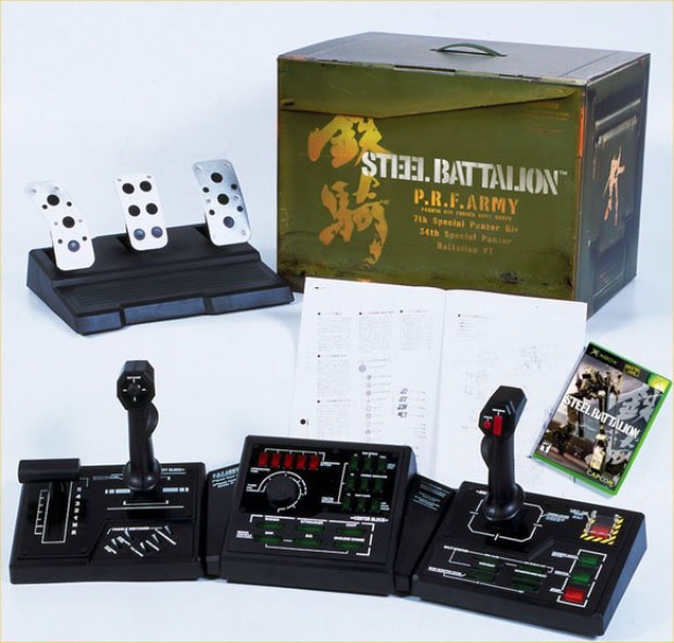 Steel Battalion 1 Xbox controller with pedals and box package