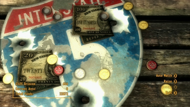 Fallout New Vegas Caravan Cards Game Screenshot for the PC, Xbox 360, PS3 Locations Guide