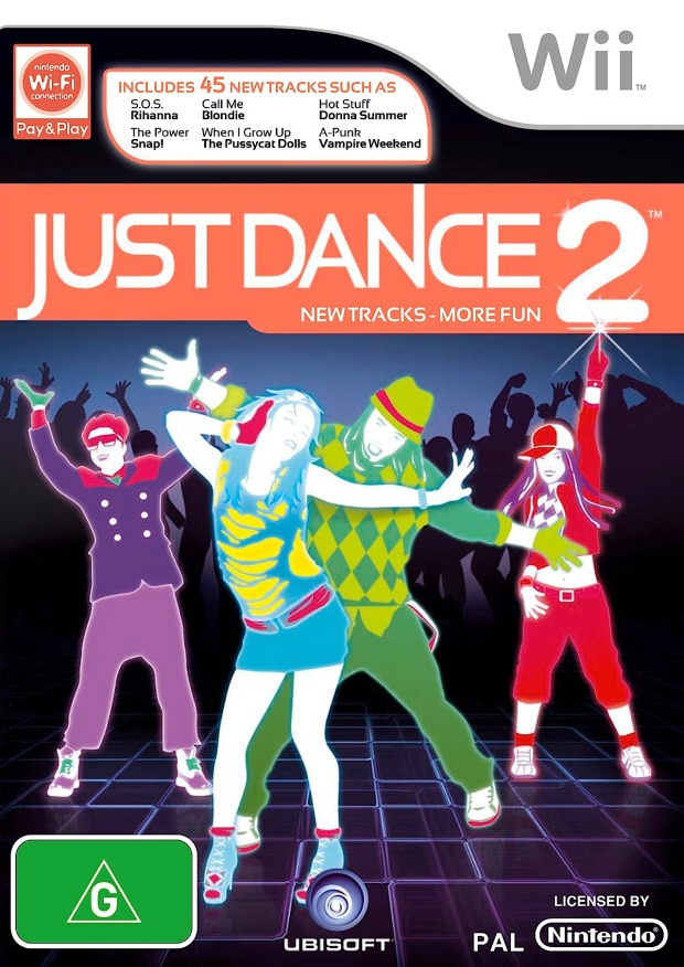 Just Dance 2 UK official box artwork Wii