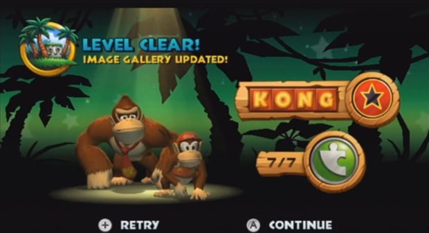 Donkey Kong Country Returns Kong Letters and Puzzle Pieces screenshot