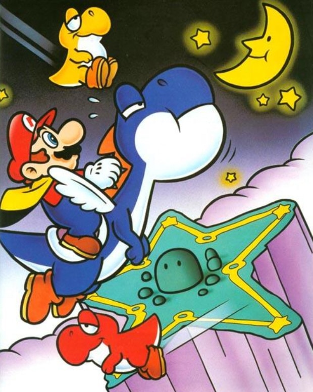 Super Mario World Yoshis artwork with Star Road