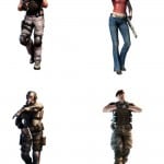 Resident Evil Mercenaries playable characters artwork Hunk Krouser Chris Claire Redfield