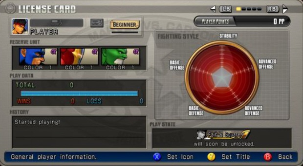 Marvel vs Capcom 3 License Card cheats guide screenshot (Xbox 360, PS3)