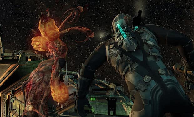 Isaac explores dead space in Dead Space 2