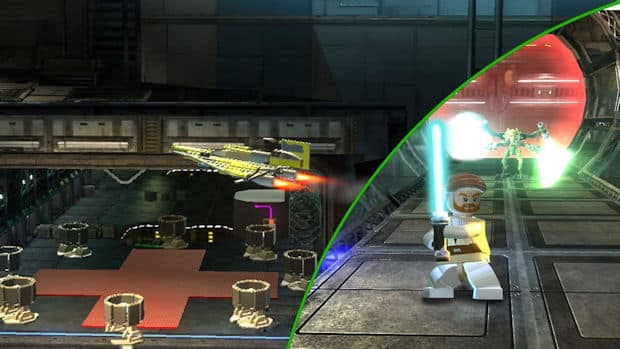 Lego Star Wars 3 vehicles gameplay screenshot