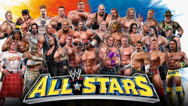 WWE All Stars wallpaper - Class Photo of Full Character Roster