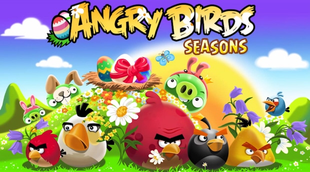 Artwork for Angry Birds Seasons: Easter! Colored Eggs, chocolate bunnies, baskets and candy ftw!
