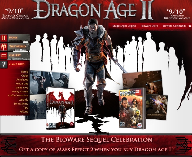 Get a free copy of Mass Effect 2 by buying Dragon Age 2 with the BioWare Sequel Celebration promo!