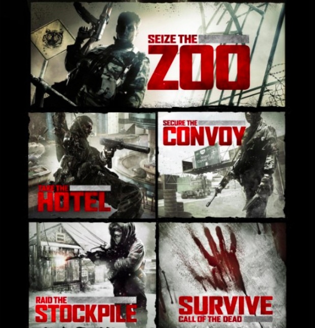 Artwork for Call of Duty: Black Ops Escalation Map Pack DLC for Zoo, Hotel, Convoy, Stockpile and Call of the Dead