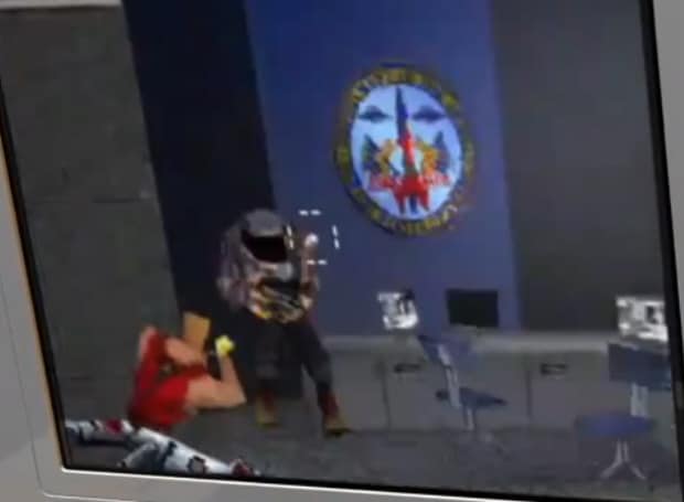 Duke Nukem: Critical Mass gameplay screenshot of third-person shooting