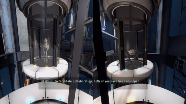 Portal 2 co-op walkthrough screenshot (Xbox 360, PS3, PC)