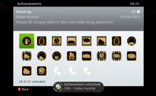 Stacking: The Lost Hobo King Achievements guide screenshot for the Hobo Hustler