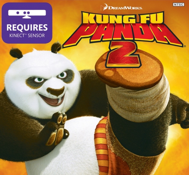 Kung Fu Panda 2 walkthrough box artwork for Kinect version on Xbox 360
