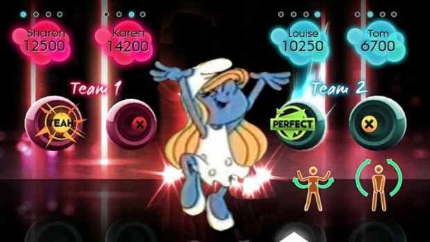 The Smurfs: Dance Party screenshot for the Wii kids dancing game