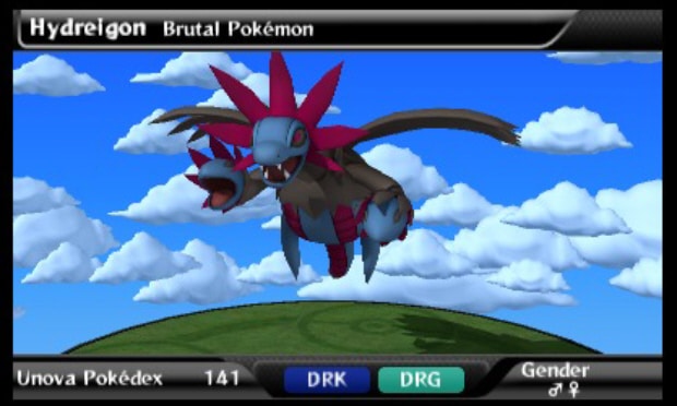 Pokedex 3D screenshot. Free from the 3DS eShop