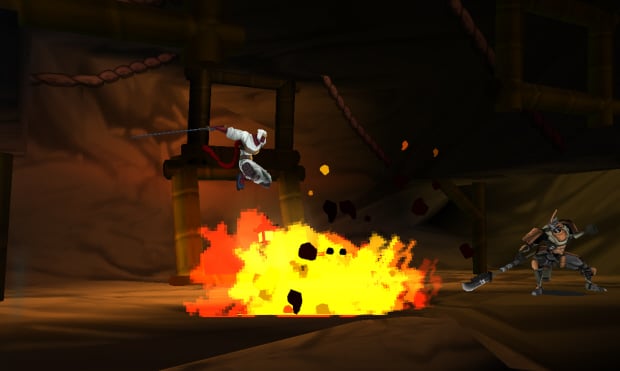 Shinobi 3DS gameplay screenshot - Furious side-scrolling action!