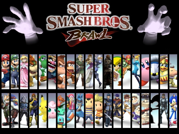 The full Super Smash Bros. Brawl roster wallpaper