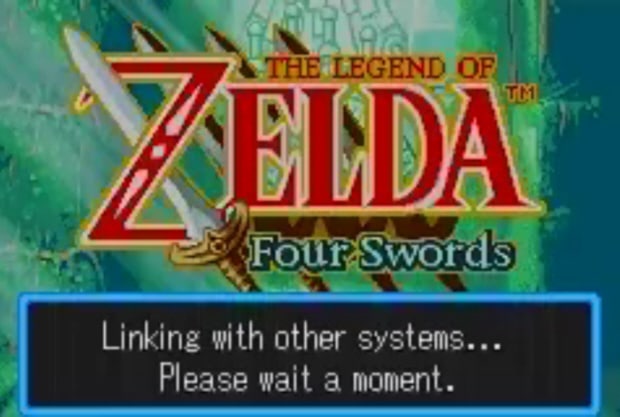 Zelda: Four Swords GBA logo. Coming to DSiWare for free September 2011