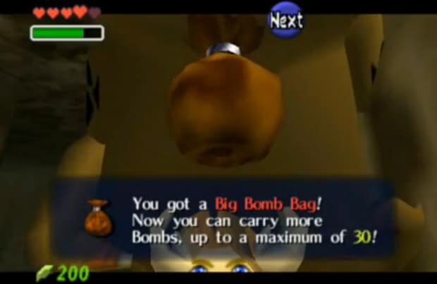 The Legend of Zelda: Ocarina of Time Upgrades Guide - Bomb Bag screenshot