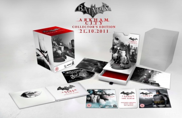 Box set for Batman: Arkham City Collector's Edition with included statue
