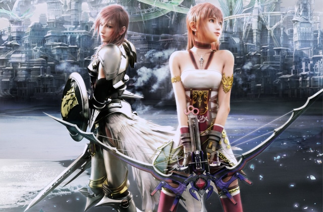 Main Final Fantasy XIII-2 characters Lightning and sis Serah Farron