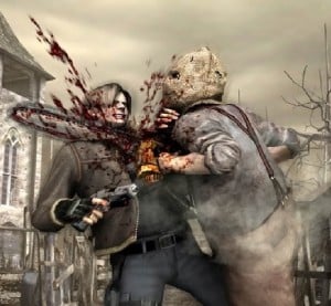 Resident Evil 4 Chainsaw Guy artwork (Dr. Salvador)
