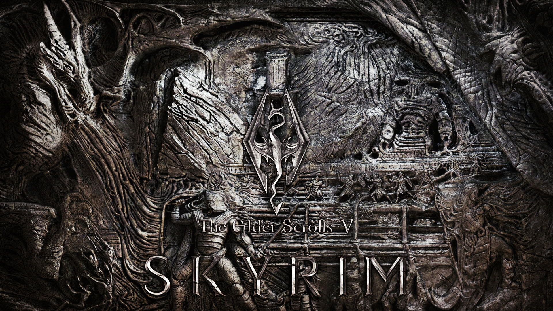 The Elder Scrolls V: Skyrim Wallpaper Dragon Adorned Embed