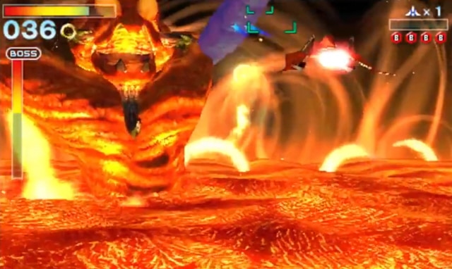 Bosses look bigger and brighter in this Star Fox 64 3D screenshot. American release date is September 9, 2011