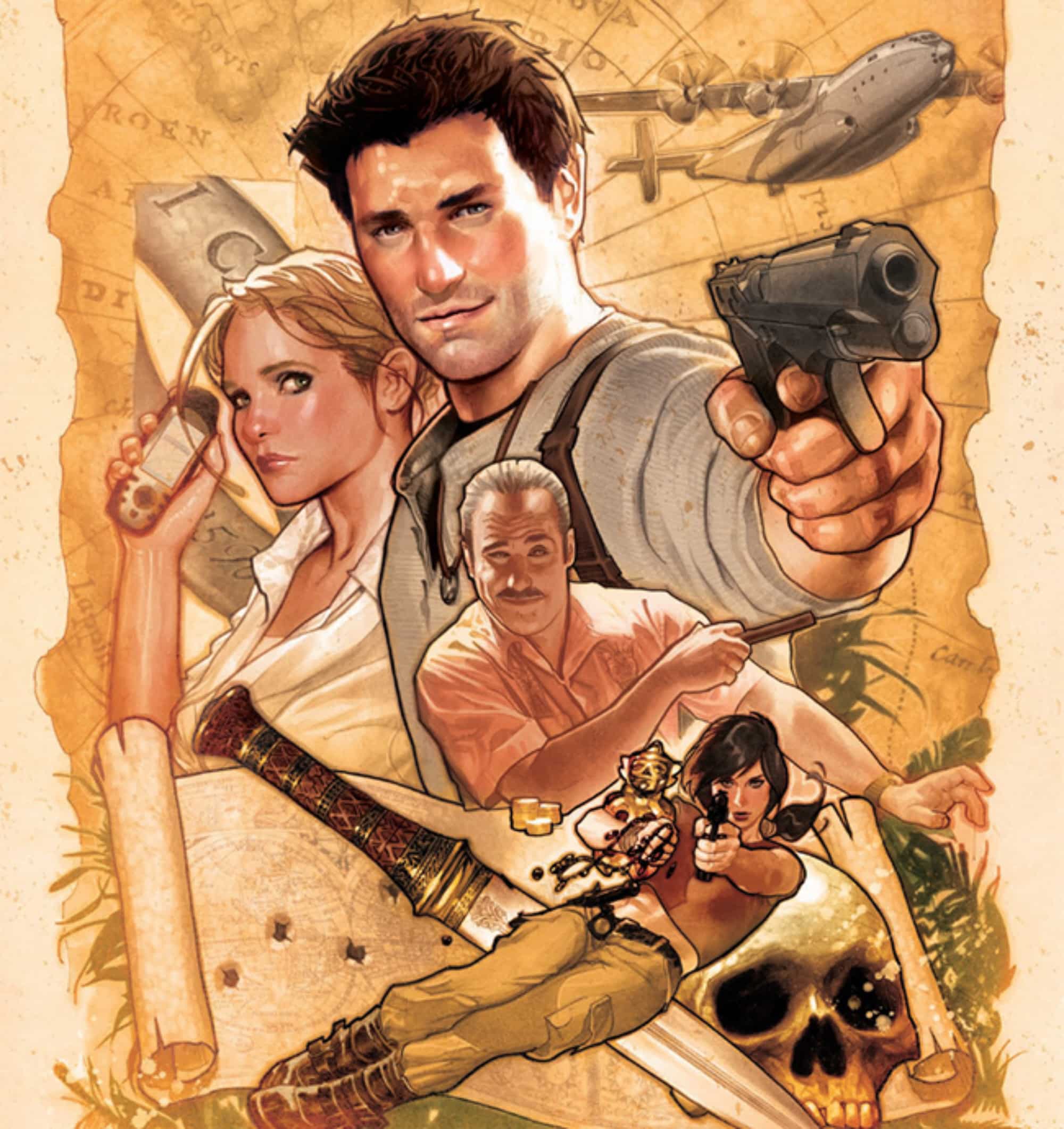 Uncharted 3 Wallpaper Cast Poster