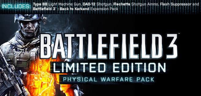 Battlefield 3 Limited Edition Physical Warfare Pack