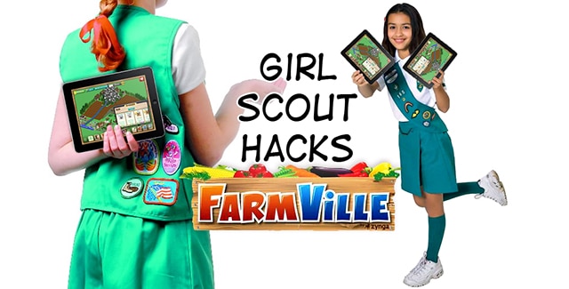 Farmville hack by cheating girl scout
